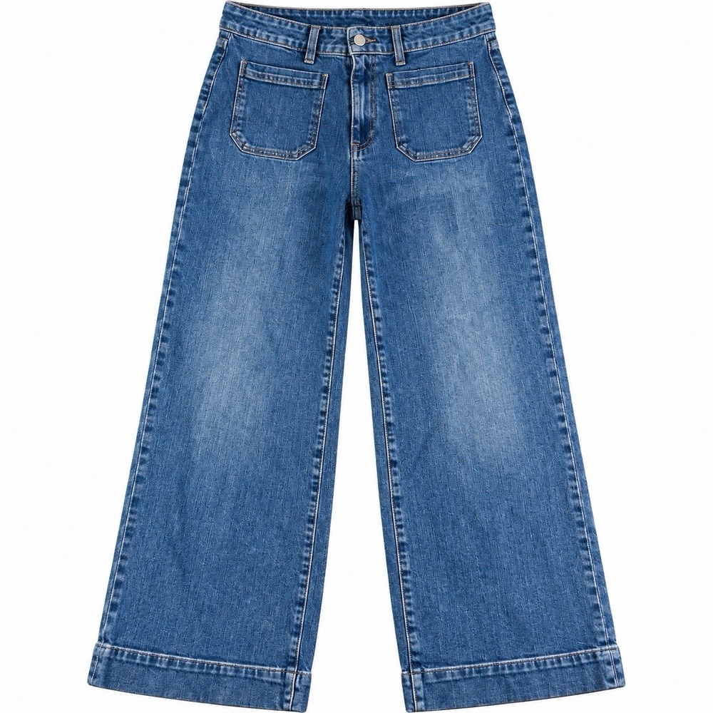 paige nellie 28 patch pocket jeans Wide Leg Crop Jeans *
